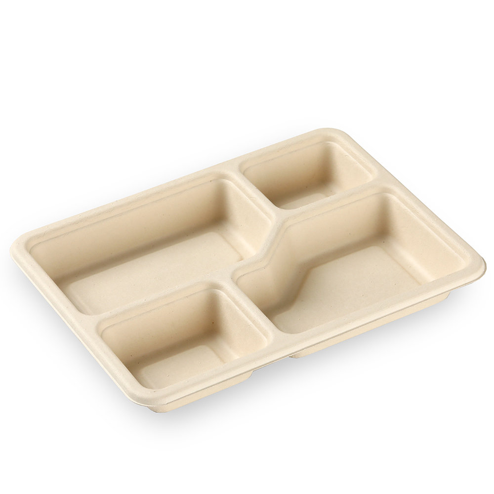 4 Compartment square lunch box