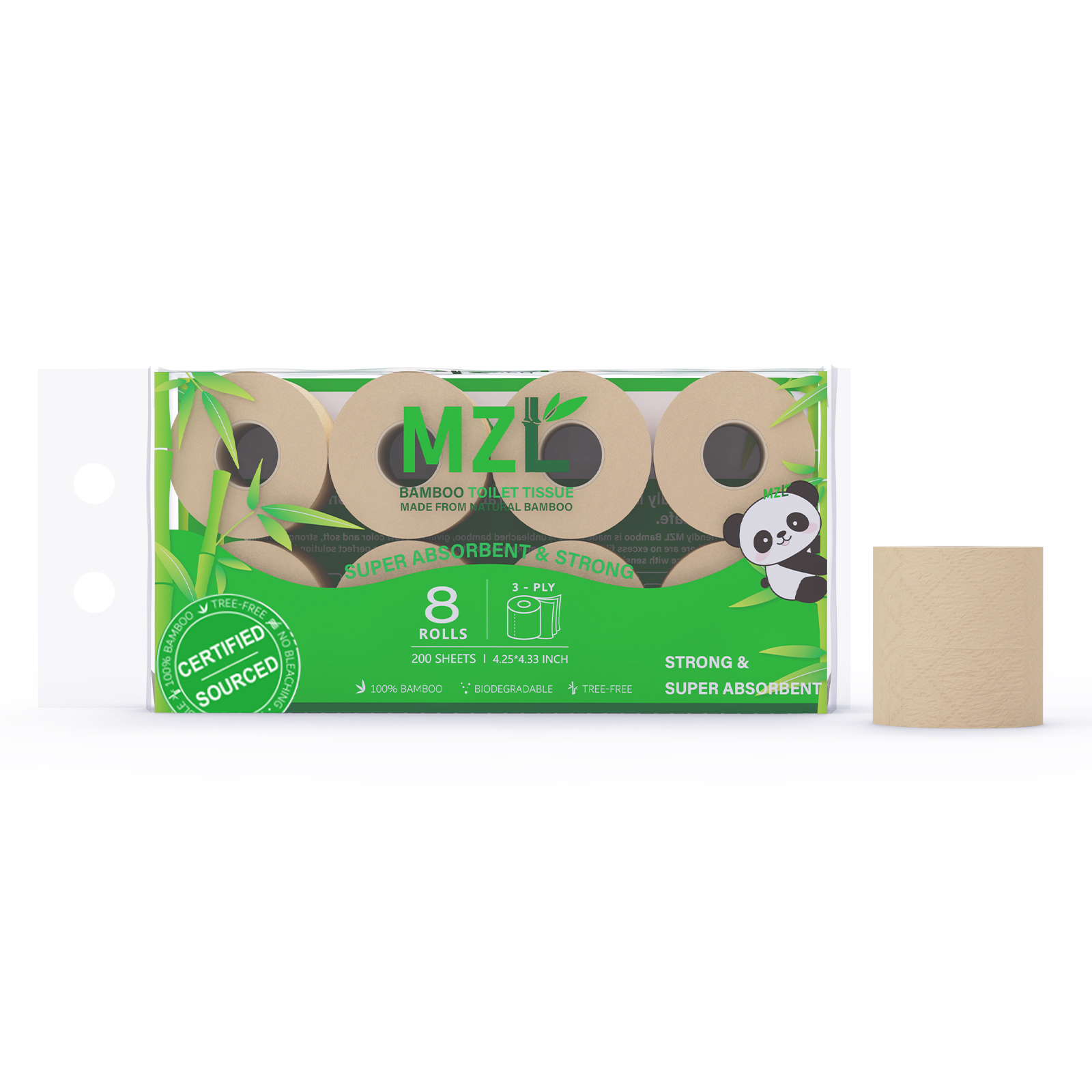 Bamboo Toilet Paper (200sheets)